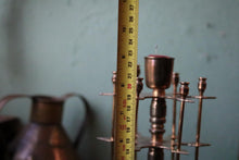 Load image into Gallery viewer, Antique Brass Cotton Reel Stand With Pin Cushion – Ornate Cast Metal Base – Sewing Bobbin Holder
