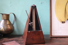 Load image into Gallery viewer, Antique Maelzel Metronome – French Wooden Pyramid Case – Working Musical Tempo Timer
