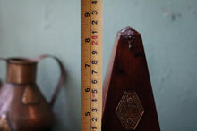 Load image into Gallery viewer, Antique Maelzel Metronome – French Wooden Pyramid Case – Working Musical Tempo Timer
