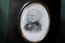 Load image into Gallery viewer, Antique Victorian Gentleman Portrait Photograph – Ebonised Oval Frame – Brass Acorn Hanger – c.1860–1880
