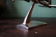 Load image into Gallery viewer, Vintage Art Deco Aluminium Twin-Engine Aircraft Model – Aeroplane Desk Ornament on Stand
