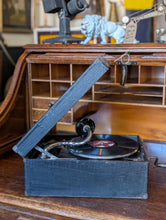 Load image into Gallery viewer, Antique Maxitone Portable Wind-Up Gramophone – Working 78 RPM Record Player

