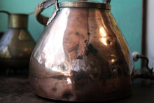 Load image into Gallery viewer, Antique Copper Water Kettle / Urn – Brass Tap and Wooden Handle – Kitchen Decor
