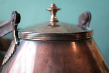 Load image into Gallery viewer, Antique Copper Water Kettle / Urn – Brass Tap and Wooden Handle – Kitchen Decor
