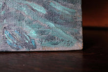 Load image into Gallery viewer, Vintage 1950s Figurative Oil Painting – Seated Woman in Blue – Signed Original Canvas
