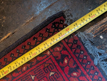 Load image into Gallery viewer, 2'7" x 4'1" Vintage Afghan Baluch Hand-Knotted Wool Rug – Red Tribal Rug – 78 x 124cm

