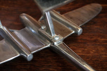 Load image into Gallery viewer, Vintage Art Deco Aluminium Twin-Engine Aeroplane Desk Model
