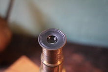 Load image into Gallery viewer, Antique Victorian Brass Drum Microscope – J &amp; W E Archbutt Westminster – Fitted Wooden Case – Working
