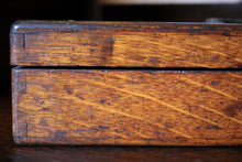 Load image into Gallery viewer, Antique Victorian Oak Candle Box / Pencil Case / Art box
