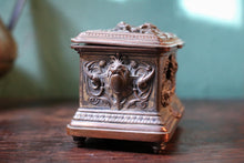 Load image into Gallery viewer, Antique French La Fontaine Fables Jewellery Casket – Copper Box – Napoleon III
