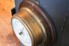Load image into Gallery viewer, Antique Gamage London Aneroid Barometer – Brass and Wooden Wall Weather Instrument – Working
