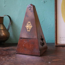Load image into Gallery viewer, Antique Maelzel Metronome – French Wooden Pyramid Case – Working Musical Tempo Timer
