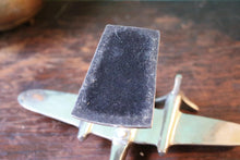 Load image into Gallery viewer, Vintage Art Deco Aluminium Twin-Engine Aircraft Model – Aeroplane Desk Ornament on Stand
