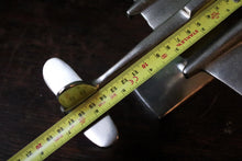 Load image into Gallery viewer, Vintage Art Deco Aluminium Twin-Engine Aircraft Model – Aeroplane Desk Ornament on Stand

