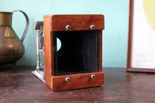 Load image into Gallery viewer, Antique c.1900 Mahogany Folding Plate Camera - Black Bellows - Early Photography Display Piece
