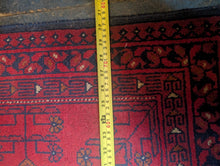 Load image into Gallery viewer, 2'7" x 4'1" Vintage Afghan Baluch Hand-Knotted Wool Rug – Red Tribal Rug – 78 x 124cm
