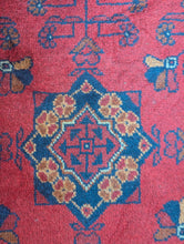 Load image into Gallery viewer, 2'7" x 4'1" Vintage Afghan Baluch Hand-Knotted Wool Rug – Red Tribal Rug – 78 x 124cm

