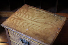 Load image into Gallery viewer, Antique Oak Miniature Chest of Drawers - Two Drawer Desktop Cabinet - c.1900
