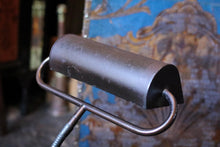 Load image into Gallery viewer, Vintage 1930s Art Deco Bankers Desk Lamp - Adjustable Trough Shade - Rewired Industrial Light
