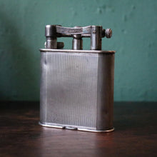 Load image into Gallery viewer, 1930s Dunhill Giant Table Lighter – Silver Plated Engine Turned Lift Arm – Art Deco – Working
