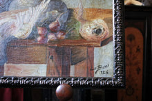 Load image into Gallery viewer, 1926 Signed Oil On Canvas Still Life – Game Bird Fruit &amp; Decanter – Antique Framed Painting
