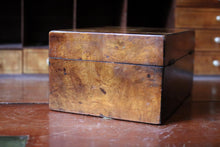 Load image into Gallery viewer, Victorian Tunbridge Ware Burr Walnut Parquetry Box – Mother of Pearl Inlay – c.1860
