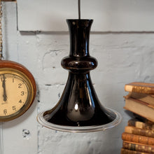 Load image into Gallery viewer, 1970s Holmegaard Etude 2 Pendant Light - Michael Bang - Danish Aubergine Glass Lamp
