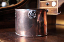 Load image into Gallery viewer, Antique Victorian Copper Jardiniere Planter – Neoclassical Ring Handles – Tinned Interior – c.1880
