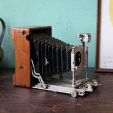 Load image into Gallery viewer, Antique c.1900 Mahogany Folding Plate Camera - Black Bellows - Early Photography Display Piece
