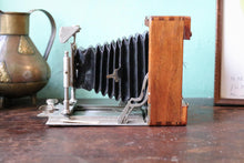Load image into Gallery viewer, Antique c.1900 Mahogany Folding Plate Camera - Black Bellows - Early Photography Display Piece
