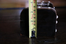 Load image into Gallery viewer, Antique Anglo-Indian Bone Inlaid Jewellery Box - Domed Dark Hardwood Casket - 19th Century
