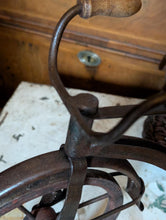 Load image into Gallery viewer, Antique Edwardian Doll Tricycle Rickshaw Toy – Wicker Seat – Folk Art c.1910
