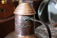 Load image into Gallery viewer, Antique Spanish Copper Water Jug Ewer – Dated 1886 – Large 19th Century Vessel
