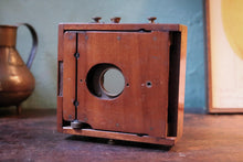 Load image into Gallery viewer, Antique c.1900 Mahogany Folding Plate Camera - Black Bellows - Early Photography Display Piece
