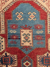 Load image into Gallery viewer, 3ft 10in x 4ft 10in Vintage Caucasian Kazak Prayer Rug - Fachralo - Hand Knotted Wool - 117 x 147cm
