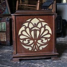Load image into Gallery viewer, Antique Celestion Loudspeaker Cabinet - 1920s - Mahogany Radio Speaker - Art Deco Fretwork
