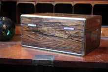 Load image into Gallery viewer, Antique Victorian Brass Bound Wooden Box – 19th Century Travel Box

