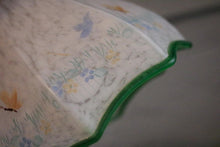 Load image into Gallery viewer, 1930s Art Deco Hand Painted Opaline Glass Pendant Light – Butterflies &amp; Flowers
