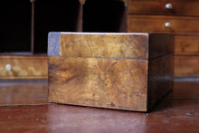 Load image into Gallery viewer, Victorian Tunbridge Ware Burr Walnut Parquetry Box – Mother of Pearl Inlay – c.1860
