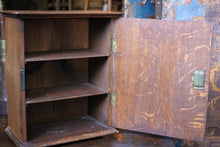 Load image into Gallery viewer, Antique Oak Tabletop Cabinet – Early 20th Century Locking Stationery Cupboard – c.1900
