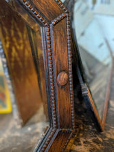 Load image into Gallery viewer, Early 20th Century Oak Bevelled Wall Mirror – Arts &amp; Crafts Geometric Frame – 80.5cm
