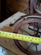 Load image into Gallery viewer, Antique Edwardian Doll Tricycle Rickshaw Toy – Wicker Seat – Folk Art c.1910

