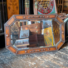 Load image into Gallery viewer, Early 20th Century Oak Bevelled Wall Mirror – Arts &amp; Crafts Geometric Frame – 80.5cm
