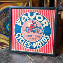 Load image into Gallery viewer, Original C.1930 Favor Cycles &amp; Motos French Advertising Poster - Jean Prunière - Framed
