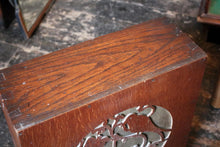 Load image into Gallery viewer, Vintage 1930s Wooden Extension Speaker - Bird &amp; Floral Fretwork - Art Deco Radio Loudspeaker
