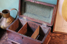 Load image into Gallery viewer, Antique Regency Mahogany Sarcophagus Tea Caddy - Three Compartment - Brass Handle C.1820
