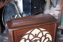 Load image into Gallery viewer, Antique Celestion Loudspeaker Cabinet - 1920s - Mahogany Radio Speaker - Art Deco Fretwork
