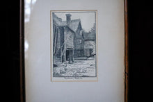 Load image into Gallery viewer, Vintage Etching Of Penshurst Kent – Framed English Architectural Print – c.1940
