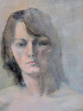 Load image into Gallery viewer, Maggie Greer Large Nude Oil Painting - Scottish Figurative Art - Mirror Interior C.1980s - 115 x 108cm
