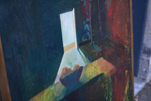 Load image into Gallery viewer, Richard Jardine - Spare Room - Large 1980s Acrylic Painting - Tyne Tees Northern Open Exhibition
